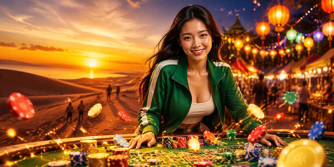 Người chơi thư giãn tại chợ đêm Mũi Né với điện thoại trong tay